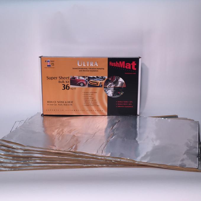 HushMat Super Bulk Kit - Silver Foil with Self-Adhesive Butyl-9 Sheets 18" x 32" ea 36 sq ft 10801