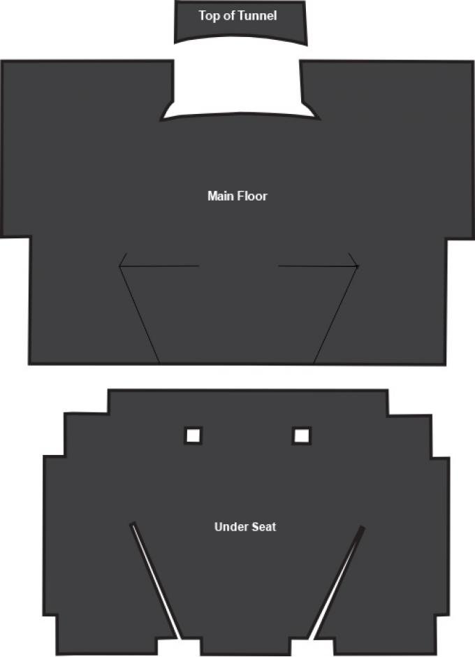 ACC 1987-1988 Chevrolet R30 Crew Cab Sound Deadener 3pc EVA