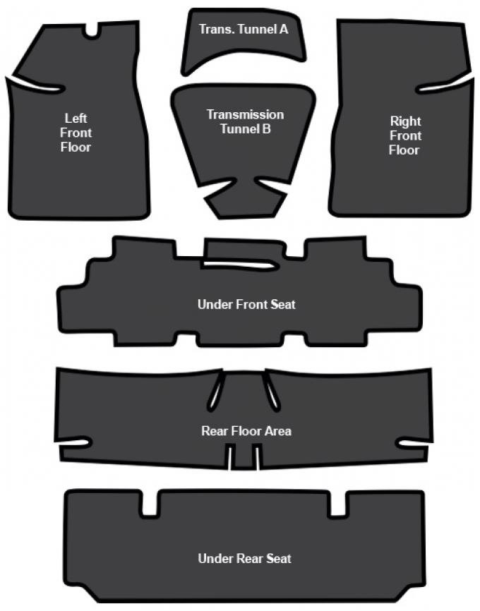 ACC 1970-1972 Buick GS Sound Deadener 7pc EVA