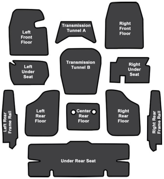 ACC 1961-1964 Chevrolet Impala Sound Deadener 12pc EVA