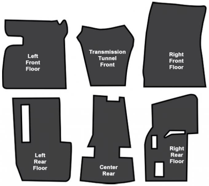 ACC 1967-1975 Chrysler Imperial LeBaron Sound Deadener 6pc EVA