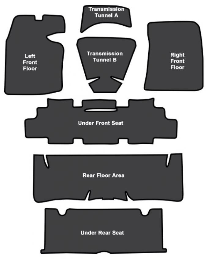 ACC 1964-1967 Buick Sportwagon Sound Deadener 7pc EVA