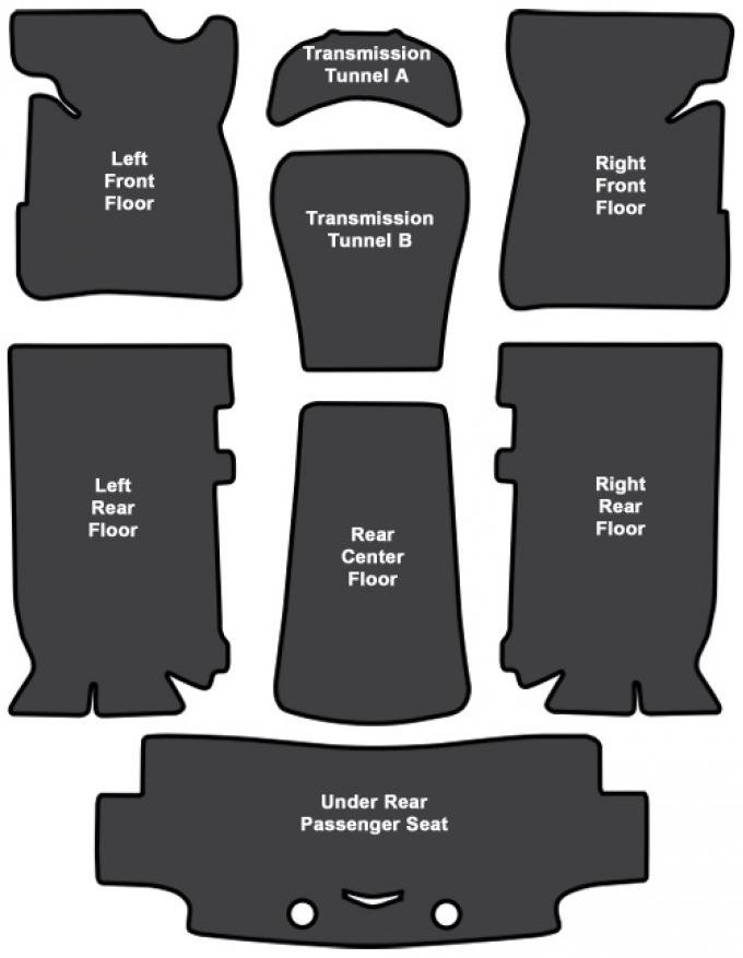 ACC 1971-1975 Pontiac Bonneville Sound Deadener 8pc EVA