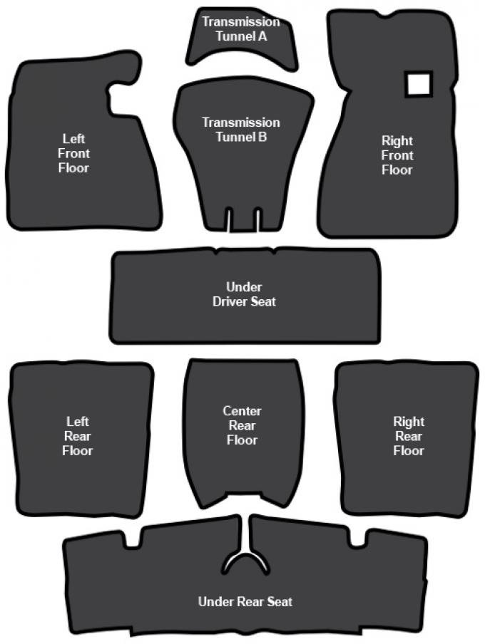 ACC 1965-1970 Chevrolet Biscayne Sound Deadener 9pc EVA