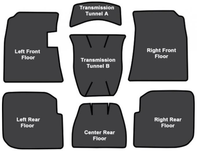 ACC 1959-1960 Cadillac Eldorado Sound Deadener 7pc EVA