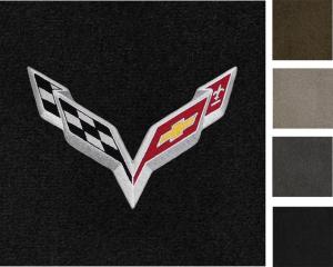 Corvette Floor Mats, 2 Piece Lloyd® Ultimat™, with C7 Flags, 2014-2016