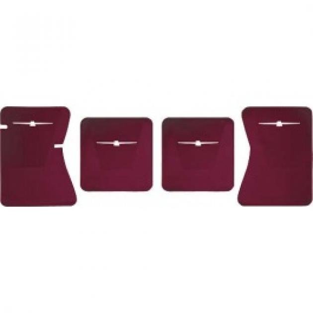 Ford Thunderbird Rubber Floor Mats 4 Piece Set Front Rear With White T Bird 1964 66 Mr. Floormats