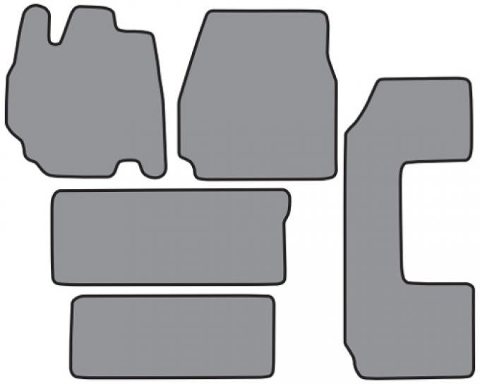 ACC 1995-1998 Ford Windstar 2pc Frts 2pc Rr Runners & Side Door Floor Mat 5pc (FM157F FM157R) Cutpile