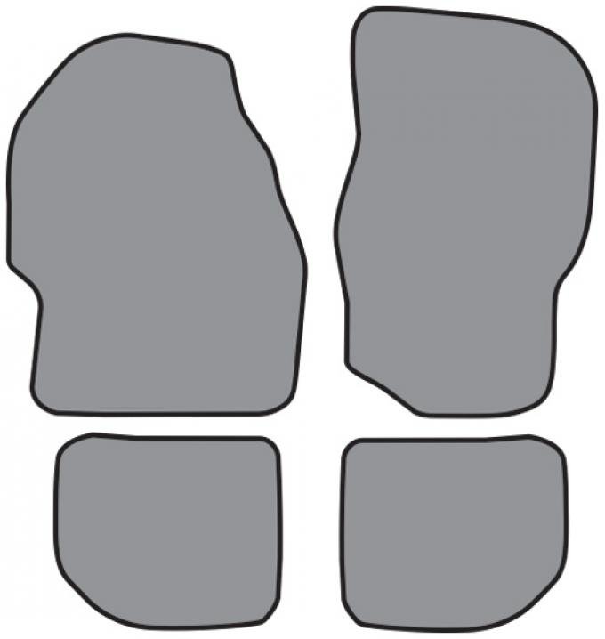 ACC 1978-1981 Chrysler Town & Country Floor Mat 4pc (A5144 A5144R) Cutpile