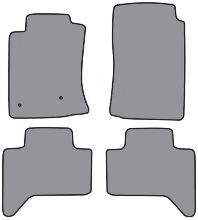 ACC 2005-2009 Toyota Tacoma Double Cab Floor Mat 4pc (FM426F FM426R) Cutpile