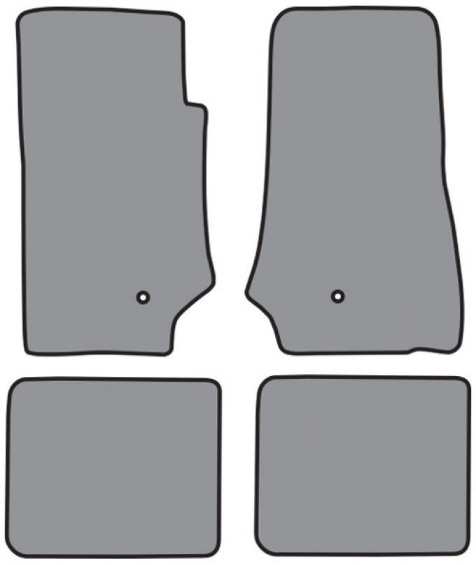 ACC 2007-2010 Jeep Wrangler 2DR Floor Mat 4pc (FM348F FM18R) Cutpile