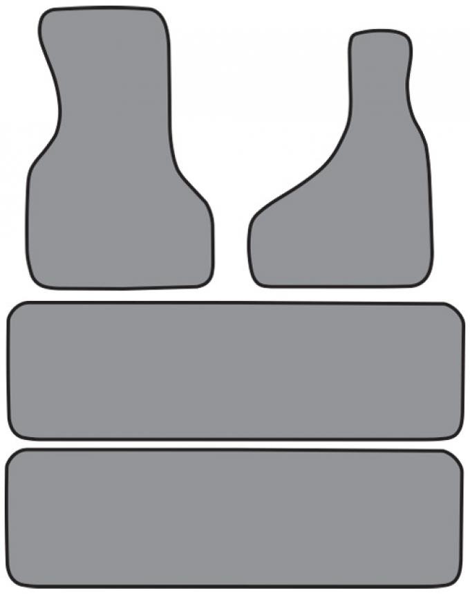 ACC 1985-2000 GMC Safari 2pc Frts & 2pc Rr Runners Floor Mat 4pc (FM155 FM155R) Cutpile