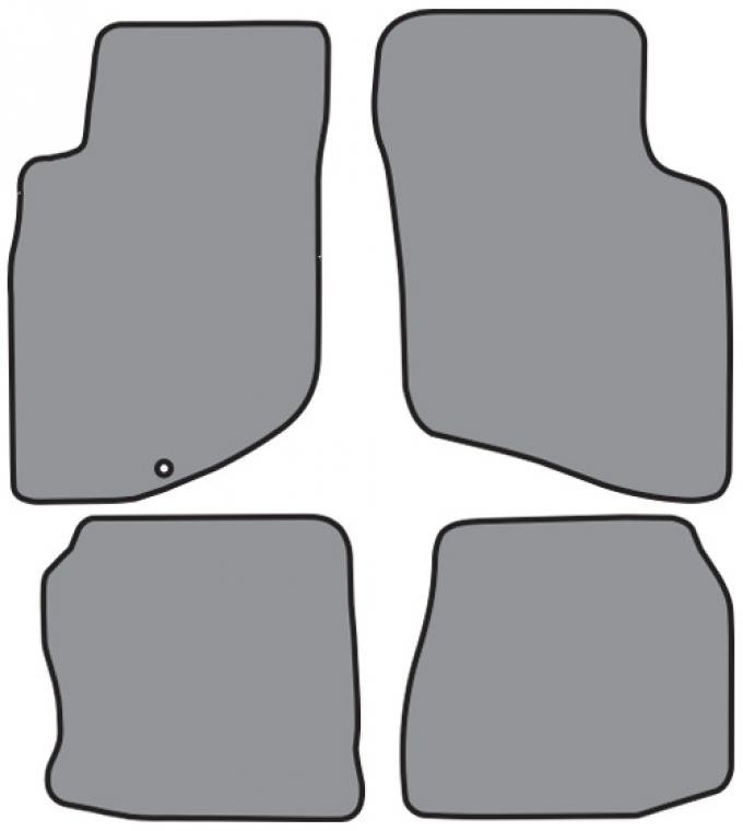 ACC 1989-1993 Mitsubishi Galant without Heel Pad Floor Mat 4pc (FM287 FM287R) Cutpile