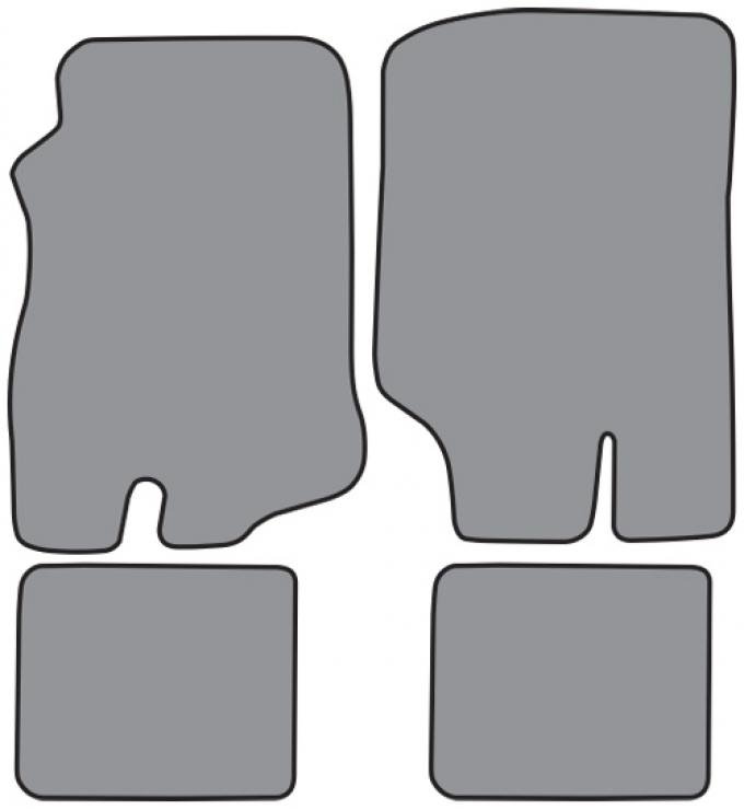 ACC 1976-1983 Jeep CJ5 Floor Mat 4pc (FM197F FM18R) Cutpile