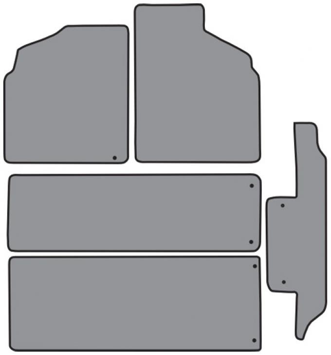 ACC 1993-1996 Nissan Quest 2pc Frts 2pc Rr Runners & Side Door Floor Mat 5pc (FM138 FM138R) Cutpile