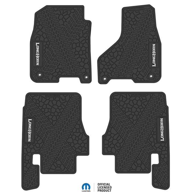 FlexTread 12-18 Dodge Ram 2500/3500 Mega Cab (4 pc) w/ Longhorn Logo NGTT15019