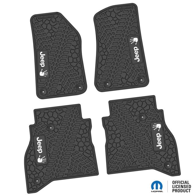 FlexTread 20-24 Jeep Gladiator Floor Mats (4pc) w/ JEEP Wave Logo NGTT45052