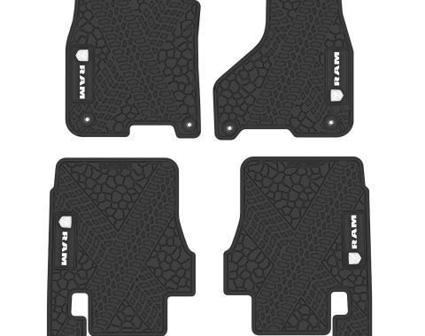 FlexTread 12-18 Dodge Ram 2500/3500 Mega Cab (4 pc) w/ RAM Head & Text Logo NGTT15010