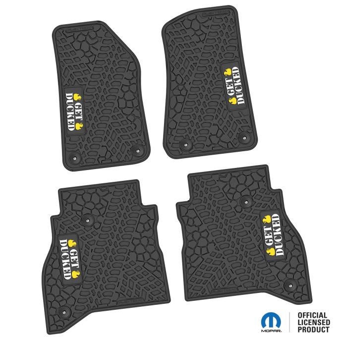 FlexTread 20-24 Jeep Gladiator Floor Mats (4pc) w/ Get Ducked Logo NGTT45054
