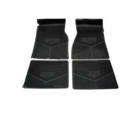 Camaro Vinyl Floor Mat Set, Custom Vintage Logo, Z28, 1967-1969