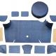 ACC 1967-1968 Ford Mustang Fastback Trunk Kit with Boards Trunk Mat Nylon