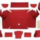 ACC 1967-1968 Ford Mustang Convertible Trunk Kit with Boards Trunk Mat Nylon