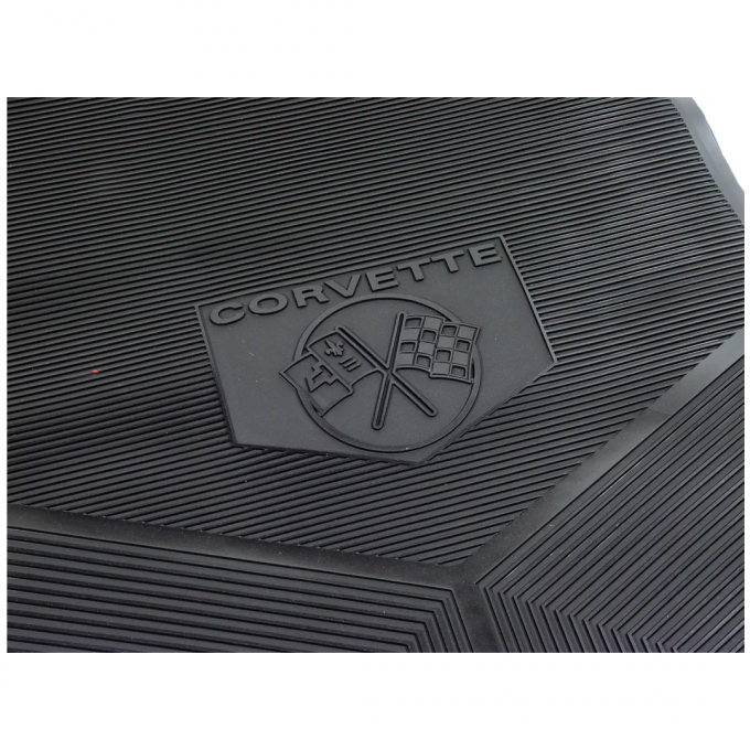 Corvette Rubber Mats, Black, 1962