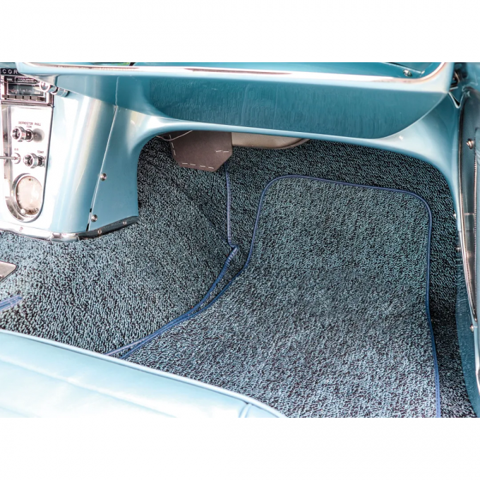 Corvette Mats, Blue Tuxedo (07), 1959-1960