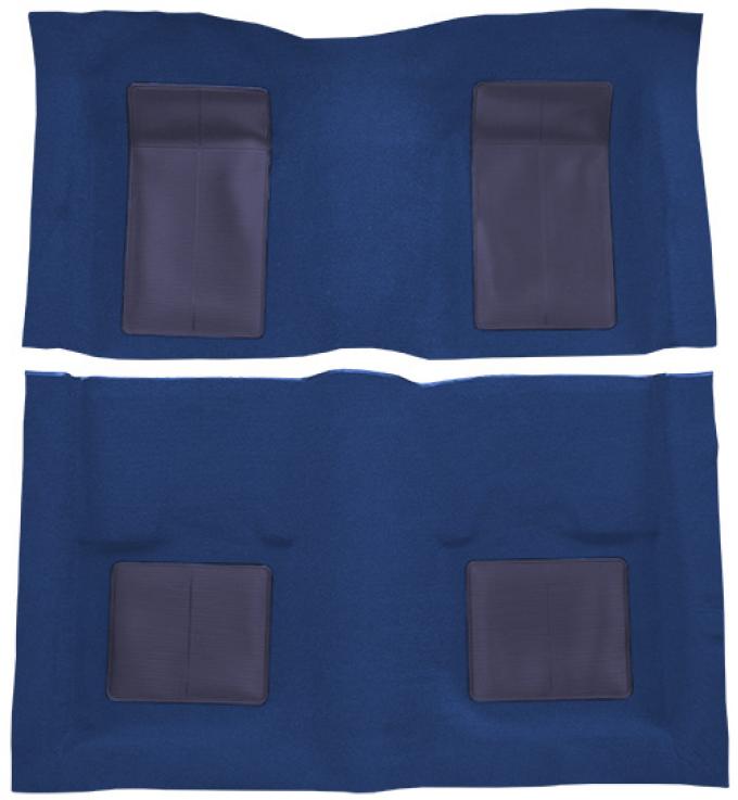 ACC 1969 Ford Mustang Mach I with 4 Medium Blue Inserts without Shifter Cut Fastback Nylon Carpet