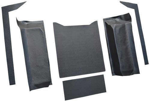1976-1986 Jeep CJ7 Custom Deluxe Carpet Kit - 5 Piece Set, Black Cut Pile