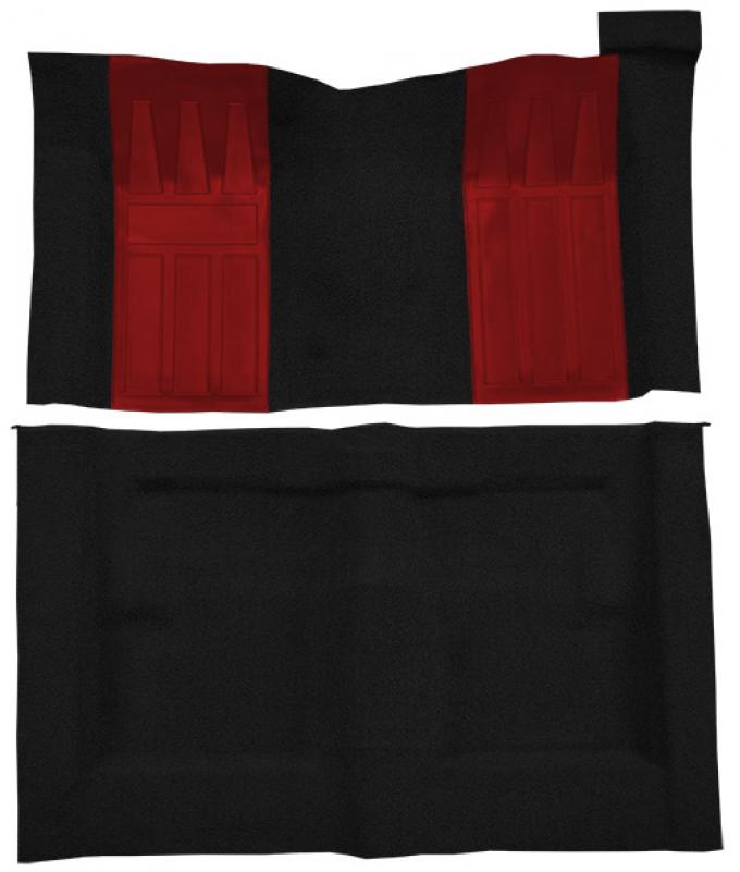 ACC 1969-1971 Ford Torino GT 2DR Hardtop/Fastback Auto with 2 Red Inserts Loop Carpet