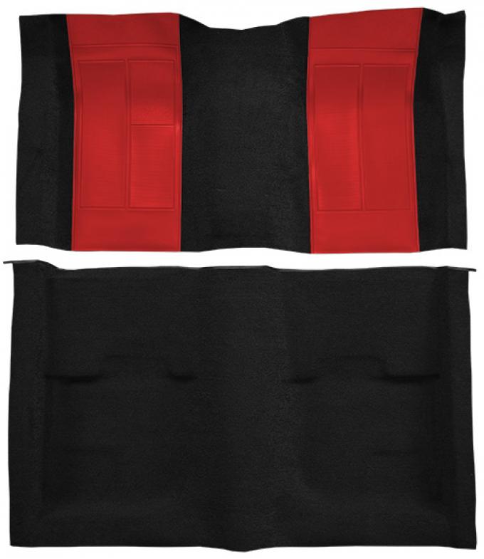 ACC 1970 Ford Mustang Mach 1 with 2 Red Inserts without Shifter Cut Fastback Nylon Carpet