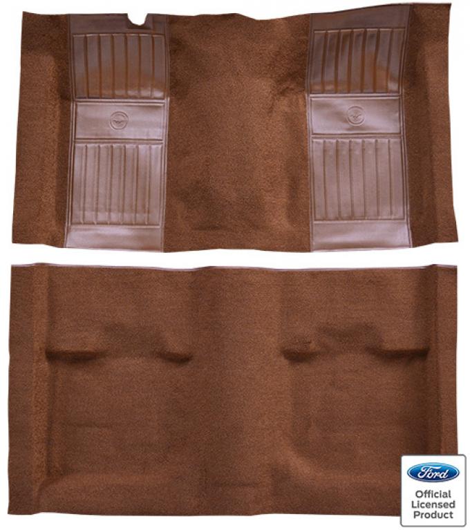 ACC 1971-1973 Ford Mustang Mach 1 with 2 Ginger Running Pony Inserts Fastback Nylon Carpet